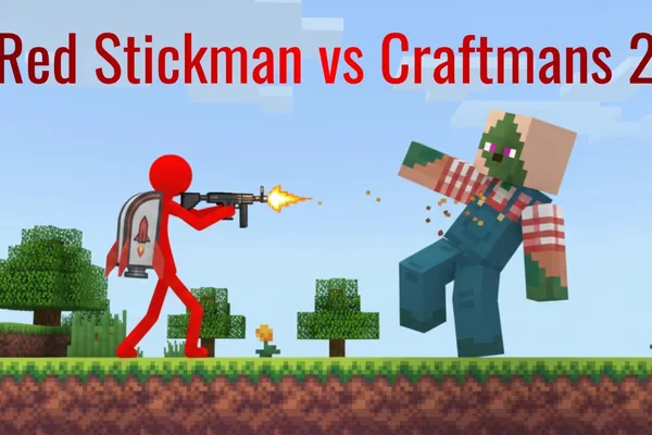 Red Stickman vs Craftmans 2